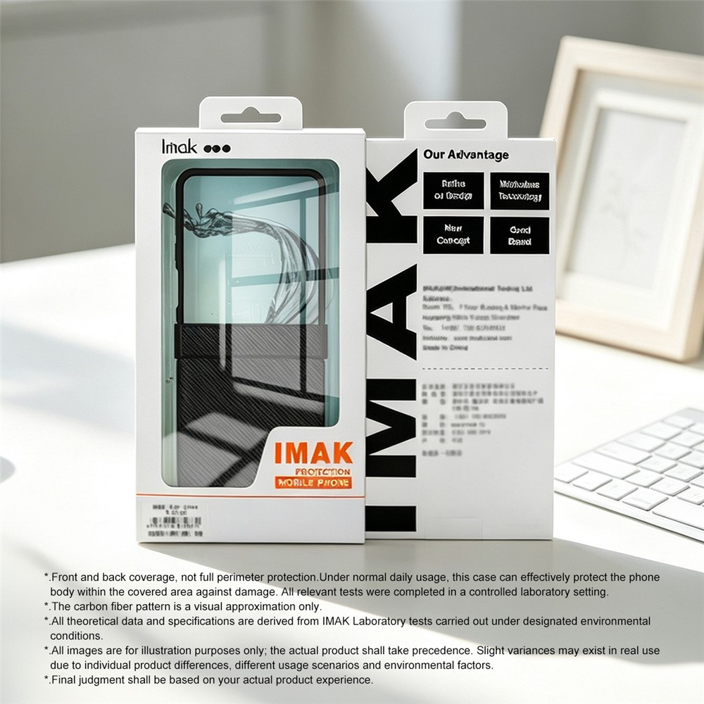 Hülle für Samsung Galaxy Z Flip8 F776, Imak, Carbon, Schwarz