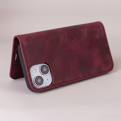 Étui pour Samsung Galaxy A18 5G A186 / A17 4G A175 / A17 5G A176 / A26 A266, OEM, Smart Suede, bordeaux