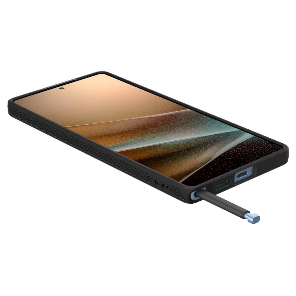 Custodia per Samsung Galaxy S25 Ultra S938, Spigen, Liquid Air, Nera ACS08953