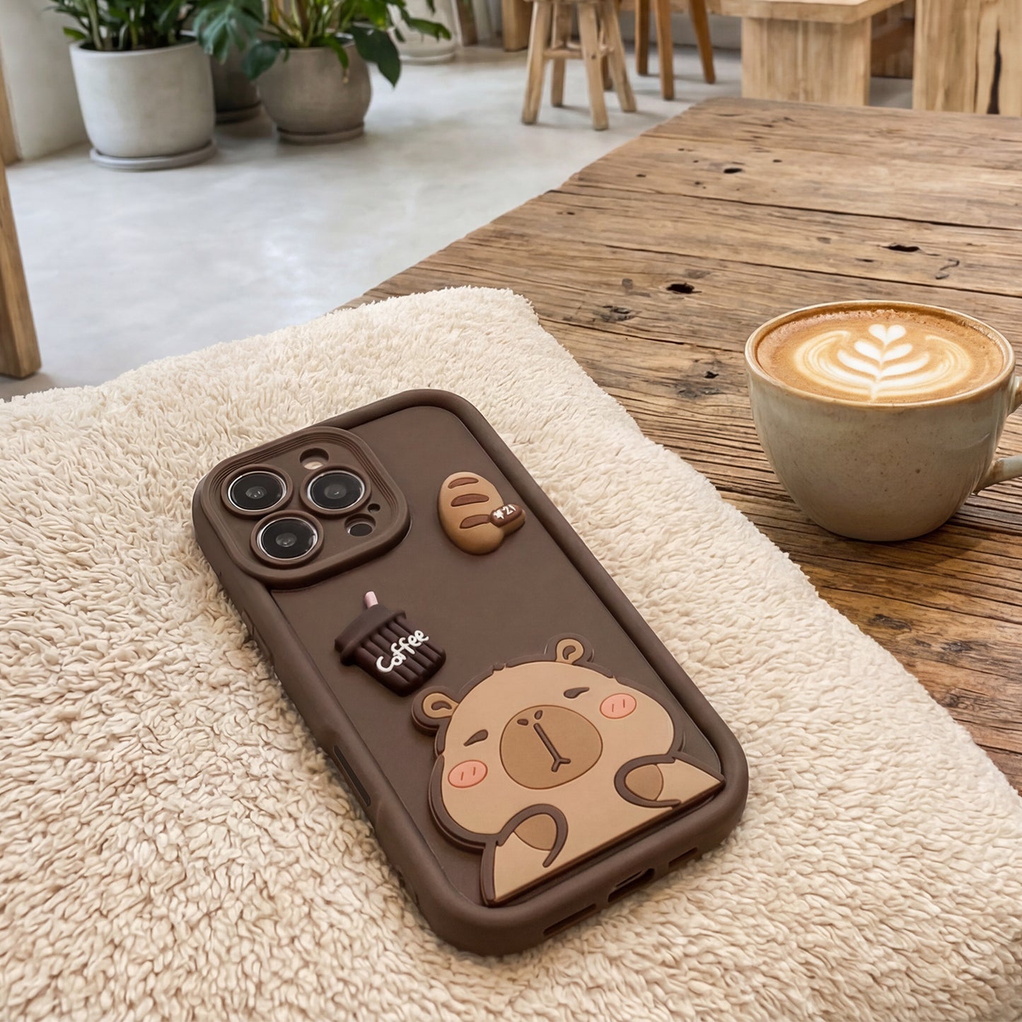 Coque pour Samsung Galaxy S25 Ultra S938, OEM, Ultra Trendy 3D Capybara, Marron