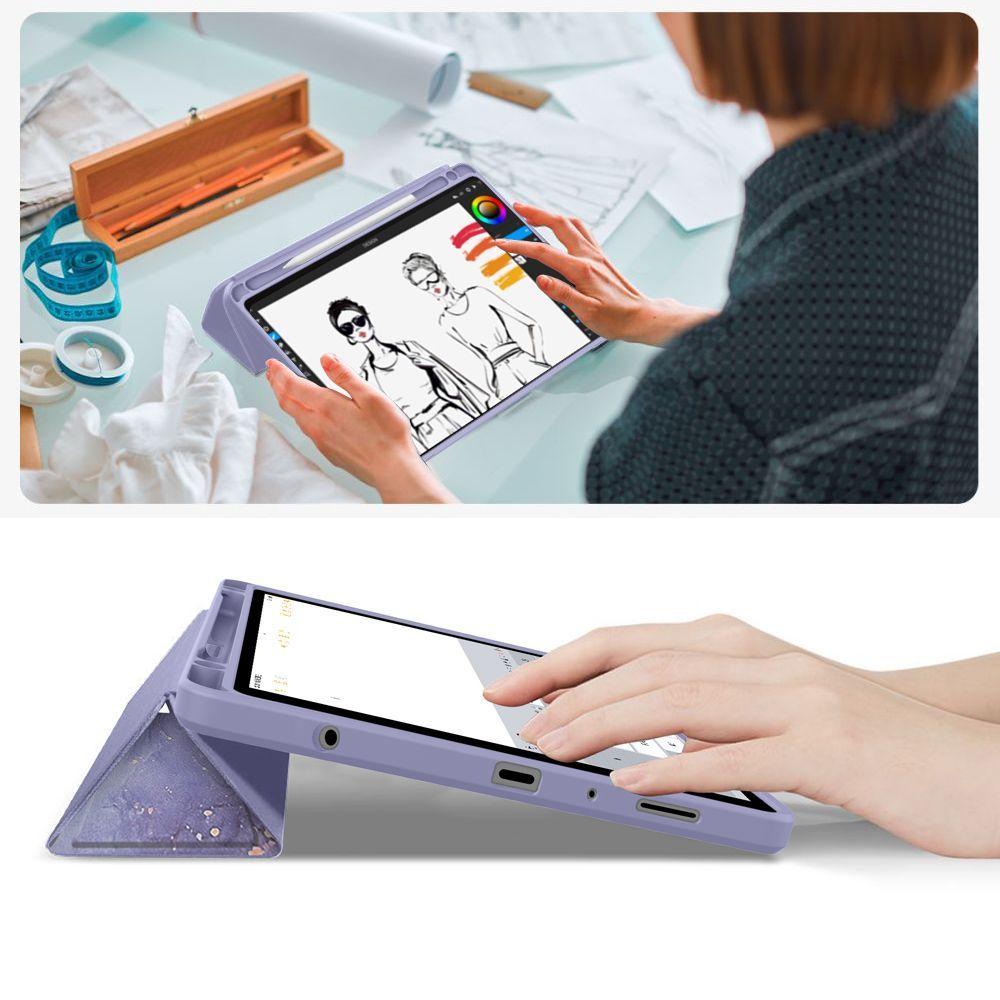 Hülle für Samsung Galaxy Tab A11 / Tab A9, Tech-Protect, SC PEN Hybrid, Violett