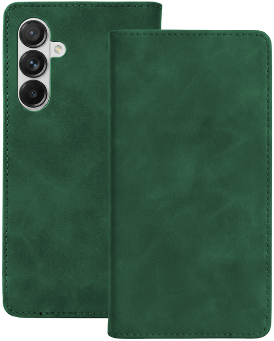 Custodia per Samsung Galaxy A18 5G A186 / A17 4G A175 / A17 5G A176 / A26 A266, OEM, Smart Suede, Verde