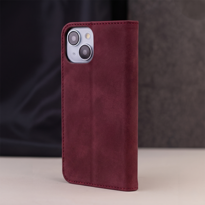Étui pour Samsung Galaxy A18 5G A186 / A17 4G A175 / A17 5G A176 / A26 A266, OEM, Smart Suede, bordeaux