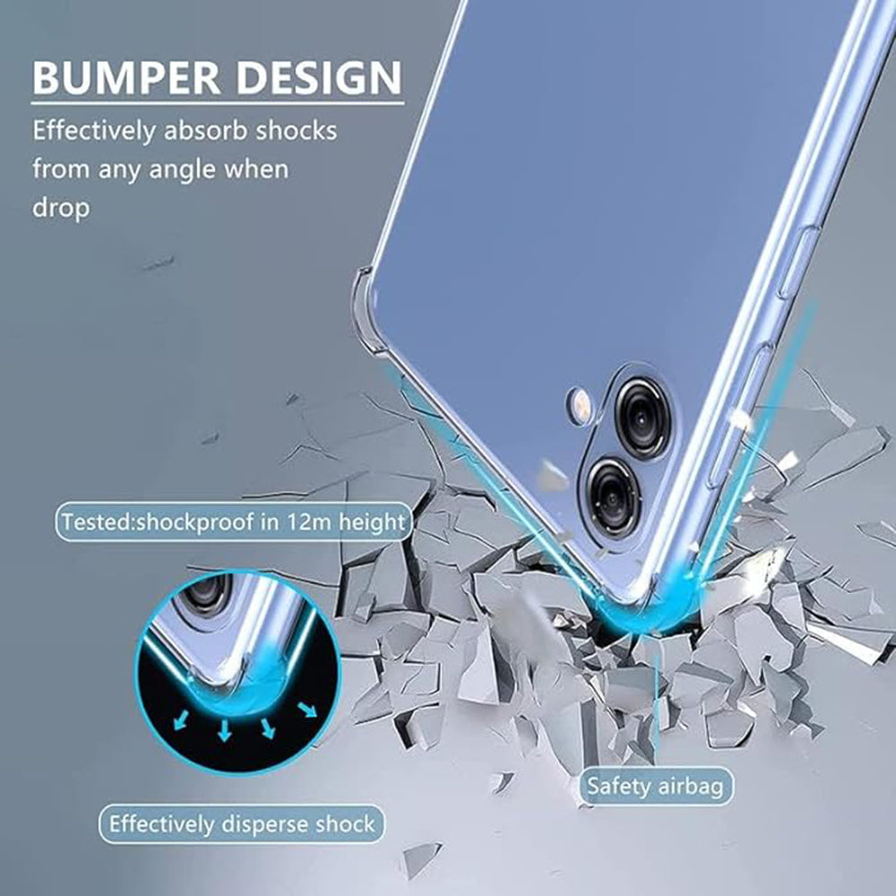 Custodia per Samsung Galaxy A04e A042 / M04 M045, Techsuit, Shockproof Clear, Trasparente
