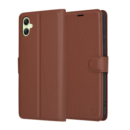 Coque pour Samsung Galaxy A05 A055, Techsuit, Leather Folio, Marron