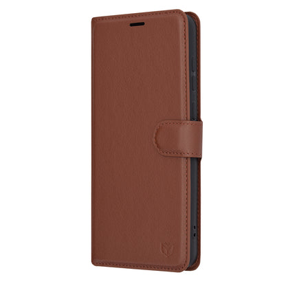 Coque pour Samsung Galaxy A05 A055, Techsuit, Leather Folio, Marron