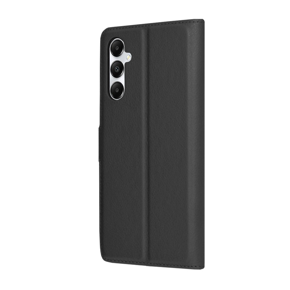 Hülle für Samsung Galaxy A05s A057, Techsuit, Leder-Folio, Schwarz