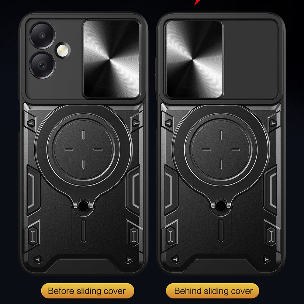 Custodia per Samsung Galaxy A06 A065, Techsuit, CamGuard Pro, Nera