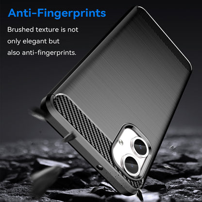 Custodia per Samsung Galaxy A06 A065, Techsuit, Carbonio, Nera