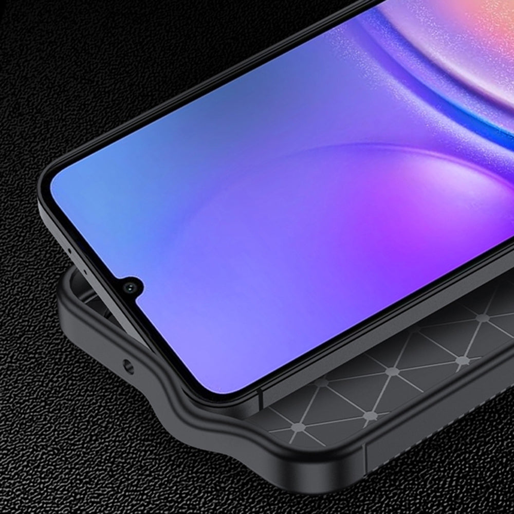 Custodia per Samsung Galaxy A06 A065, Techsuit, CarbonFiber, Nera