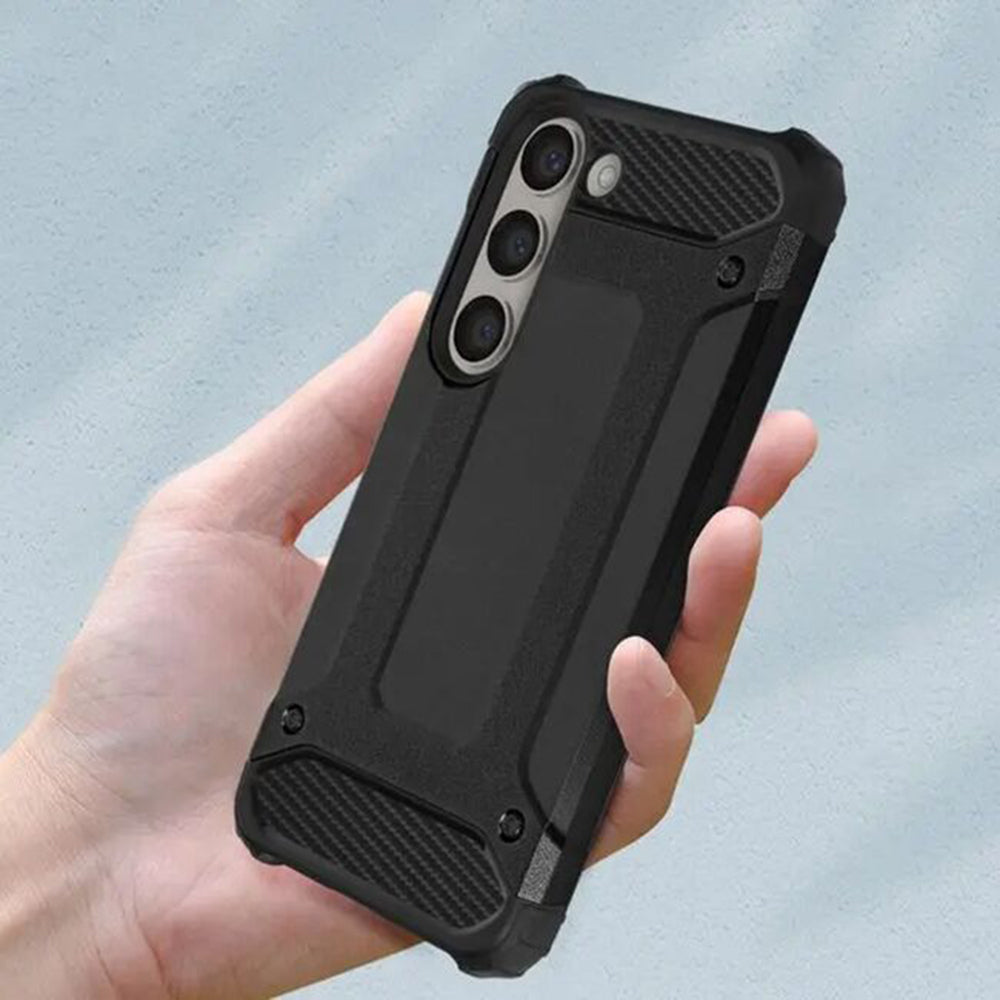 Custodia per Samsung Galaxy A06 A065, Techsuit, Hybrid Armor, Nera