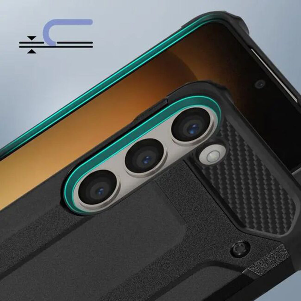 Custodia per Samsung Galaxy A06 A065, Techsuit, Hybrid Armor, Nera