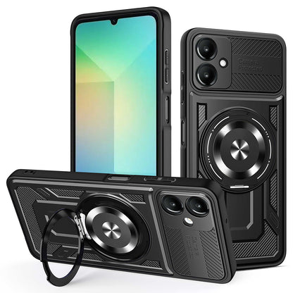 Custodia per Samsung Galaxy A06 A065, Techsuit, RuggedCam, Nera