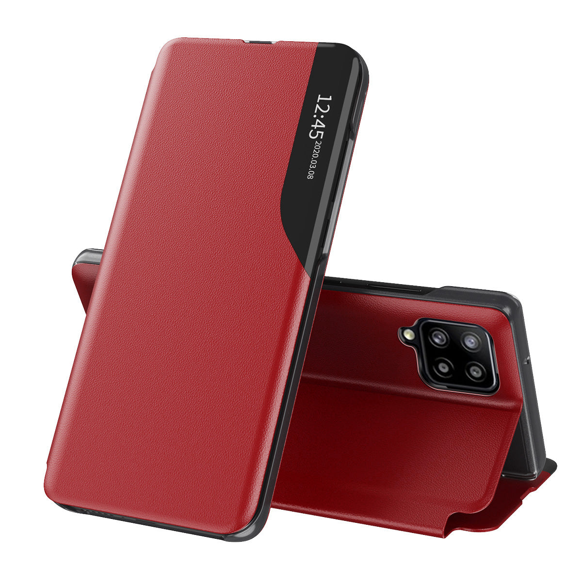 Coque pour Samsung Galaxy A12 Nacho A127 / A12 A125, Techsuit, eFold, Rouge