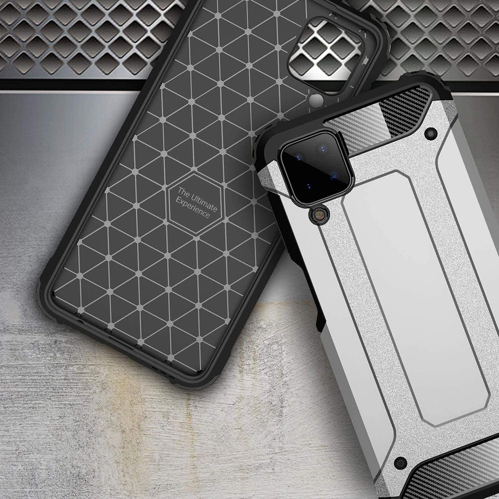 Custodia per Samsung Galaxy A12 Nacho A127 / A12 A125, Techsuit, Hybrid Armor, Nera