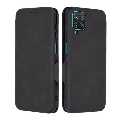 Custodia per Samsung Galaxy A12 Nacho A127 / A12 A125, Techsuit, Safe Wallet Plus, Nera