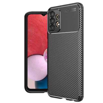 Custodia per Samsung Galaxy A13 A135, Techsuit, CarbonFiber, Nera