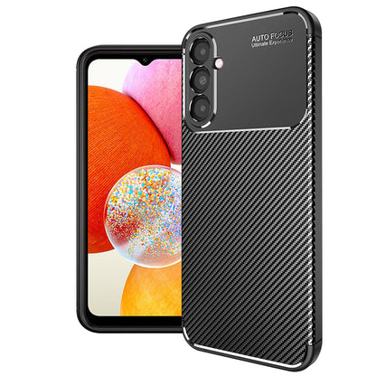 Custodia per Samsung Galaxy A14 A145 / A14 5G A146, Techsuit, CarbonFiber, Nera