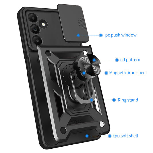 Custodia per Samsung Galaxy A15 5G A156 / A15 A155, Techsuit, CamShield, Blu