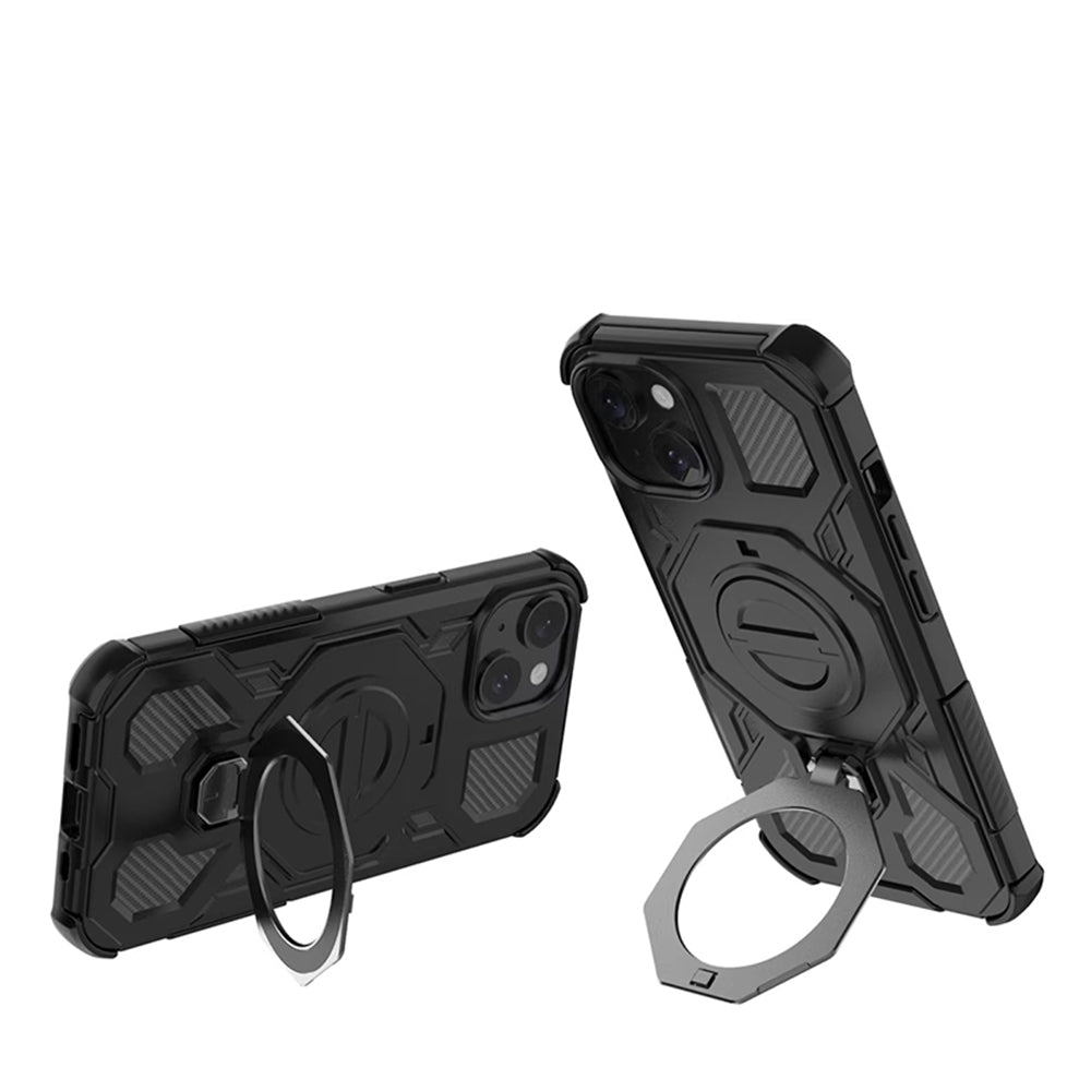 Coque pour Samsung Galaxy A16 5G A166 / A16 4G A165, Techsuit, Carbon Shield Pro, Noire