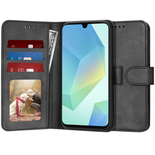 Hülle für Samsung Galaxy A16 5G A166 / A16 4G A165, Techsuit, Diary Book, Schwarz
