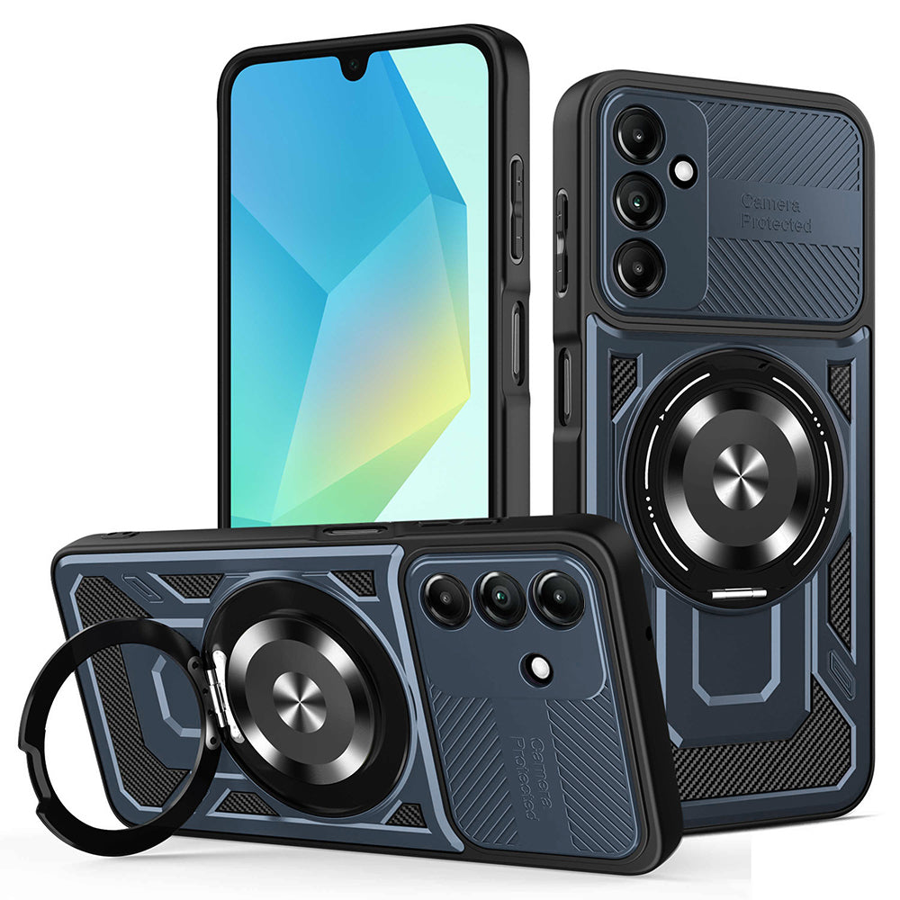 Custodia per Samsung Galaxy A16 5G A166 / A16 4G A165, Techsuit, RuggedCam, Blu