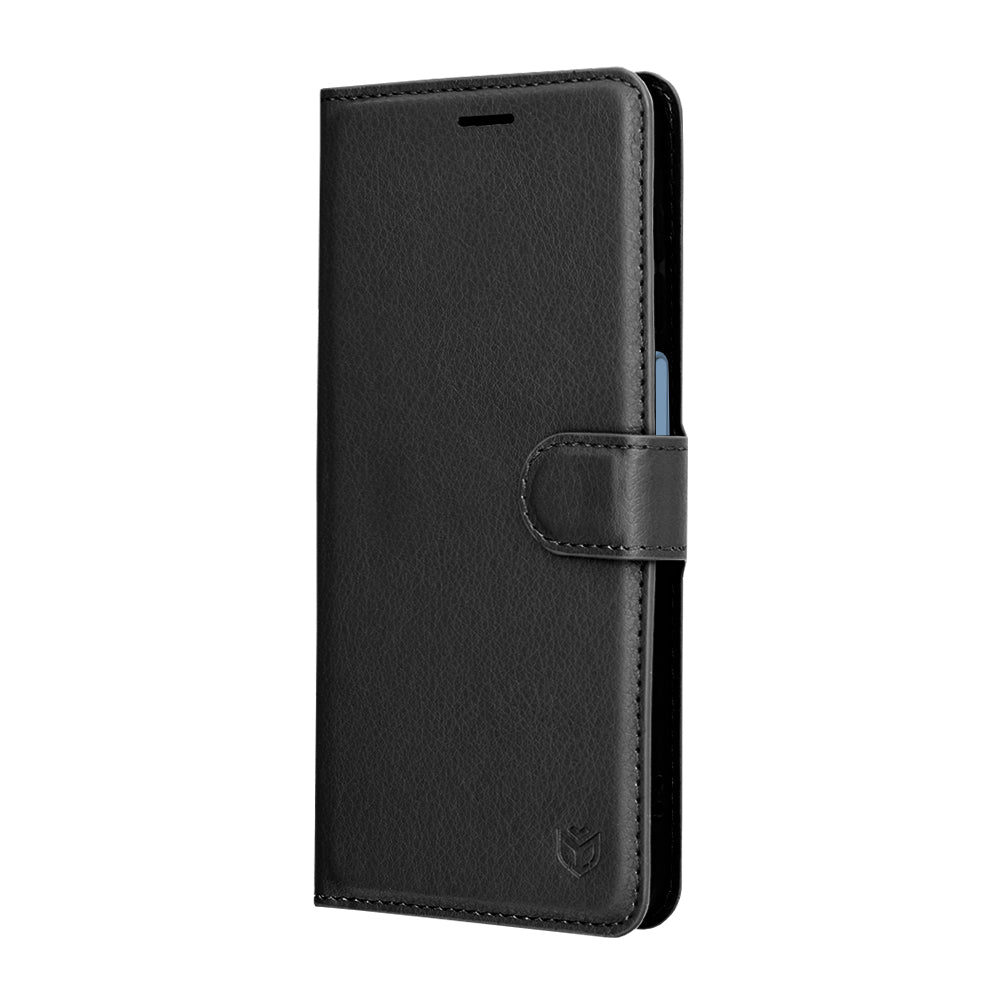 Custodia per Samsung Galaxy A17 4G / A17 5G, Techsuit, Leather Folio, Nera