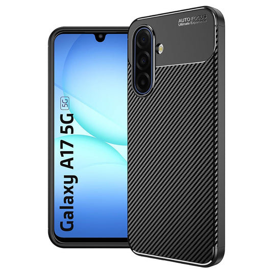Custodia per Samsung Galaxy A17 5G, Techsuit, CarbonFiber, Nera