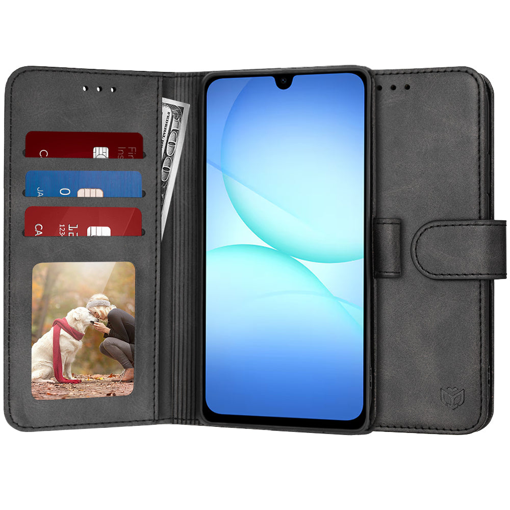 Custodia per Samsung Galaxy A17 5G, Techsuit, Diary Book, Nera
