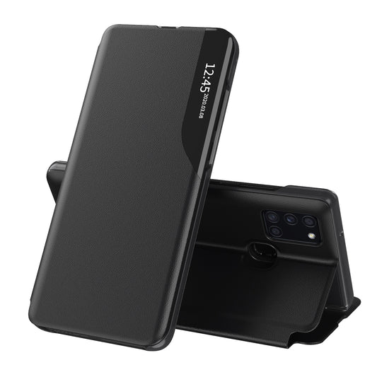 Custodia per Samsung Galaxy A21s A217, Techsuit, eFold, Nera