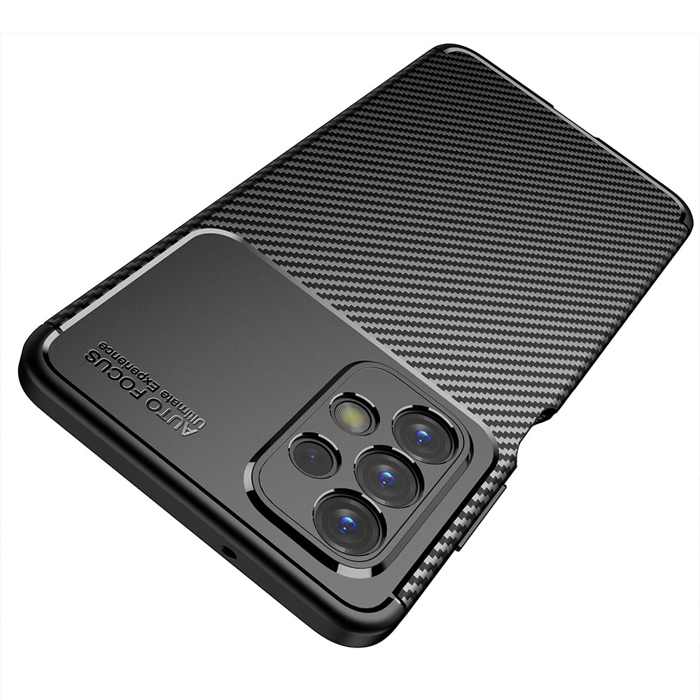 Custodia per Samsung Galaxy A23 5G A236 / A23 A235, Techsuit, CarbonFiber, Nera