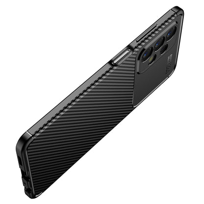 Custodia per Samsung Galaxy A23 5G A236 / A23 A235, Techsuit, CarbonFiber, Nera
