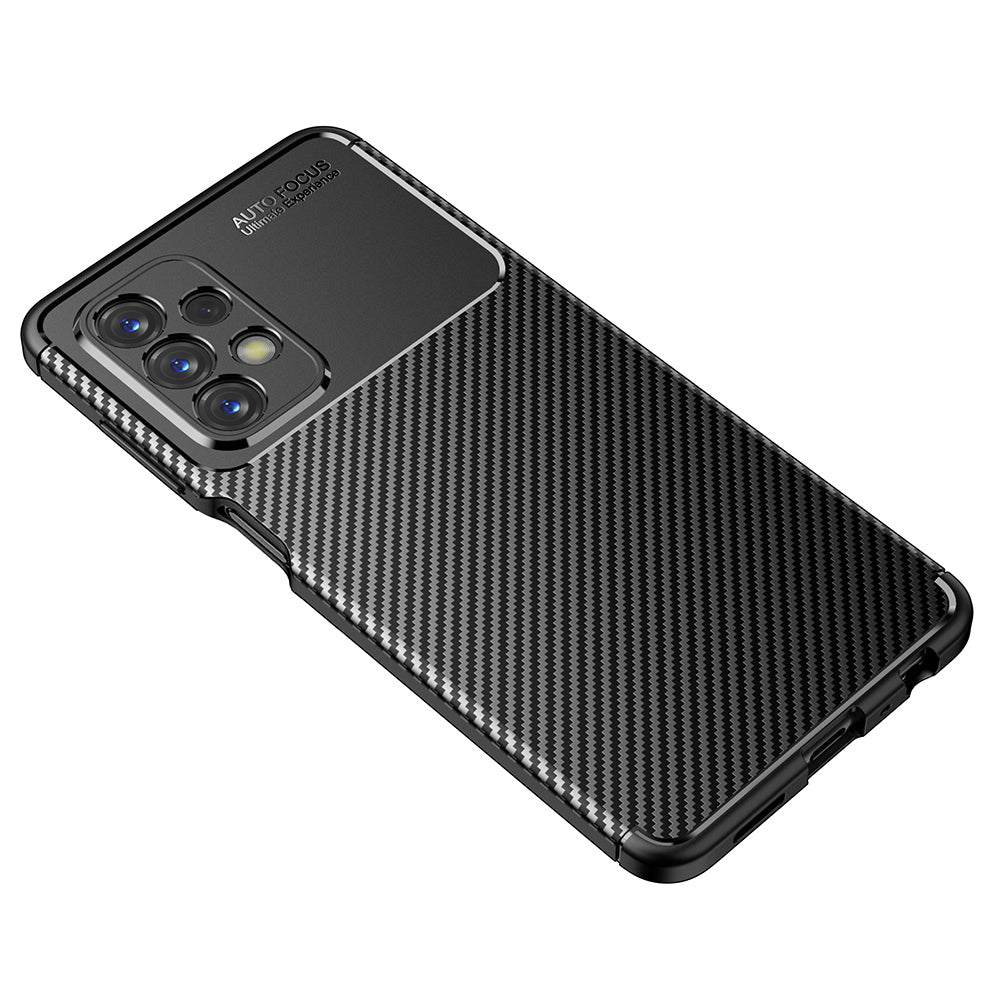 Custodia per Samsung Galaxy A23 5G A236 / A23 A235, Techsuit, CarbonFiber, Nera