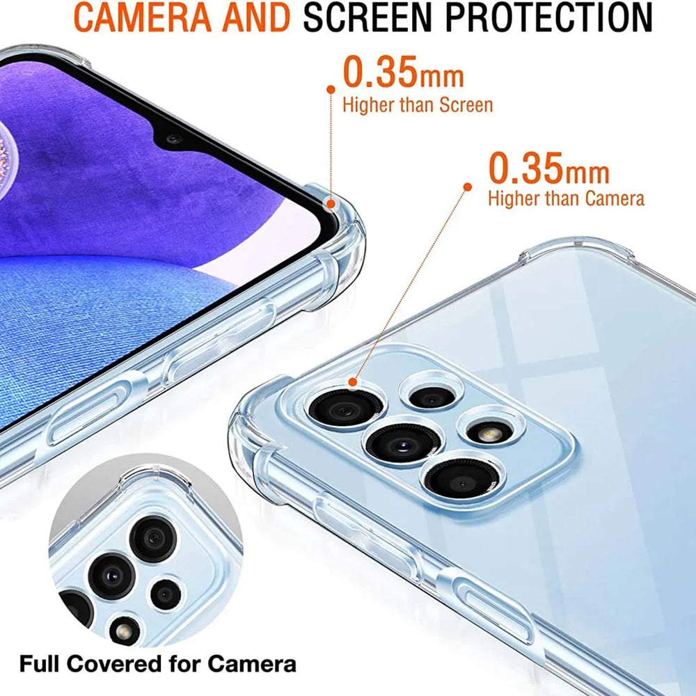 Custodia per Samsung Galaxy A23 5G A236 / A23 A235, Techsuit, Shockproof Clear, Trasparente