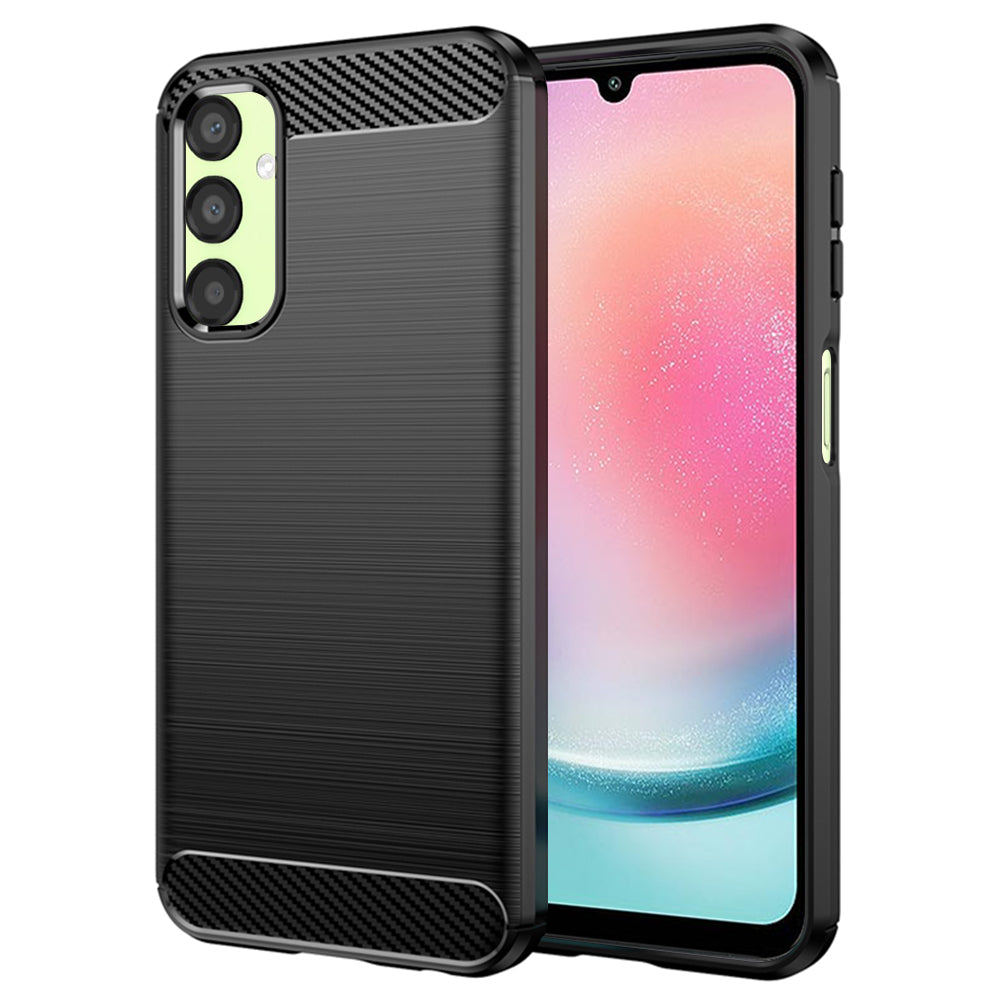 Hülle für Samsung Galaxy A24 4G A245, Techsuit, Carbon, Schwarz