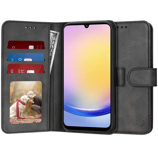 Hülle für Samsung Galaxy A25 A256, Techsuit, Diary Book, Schwarz