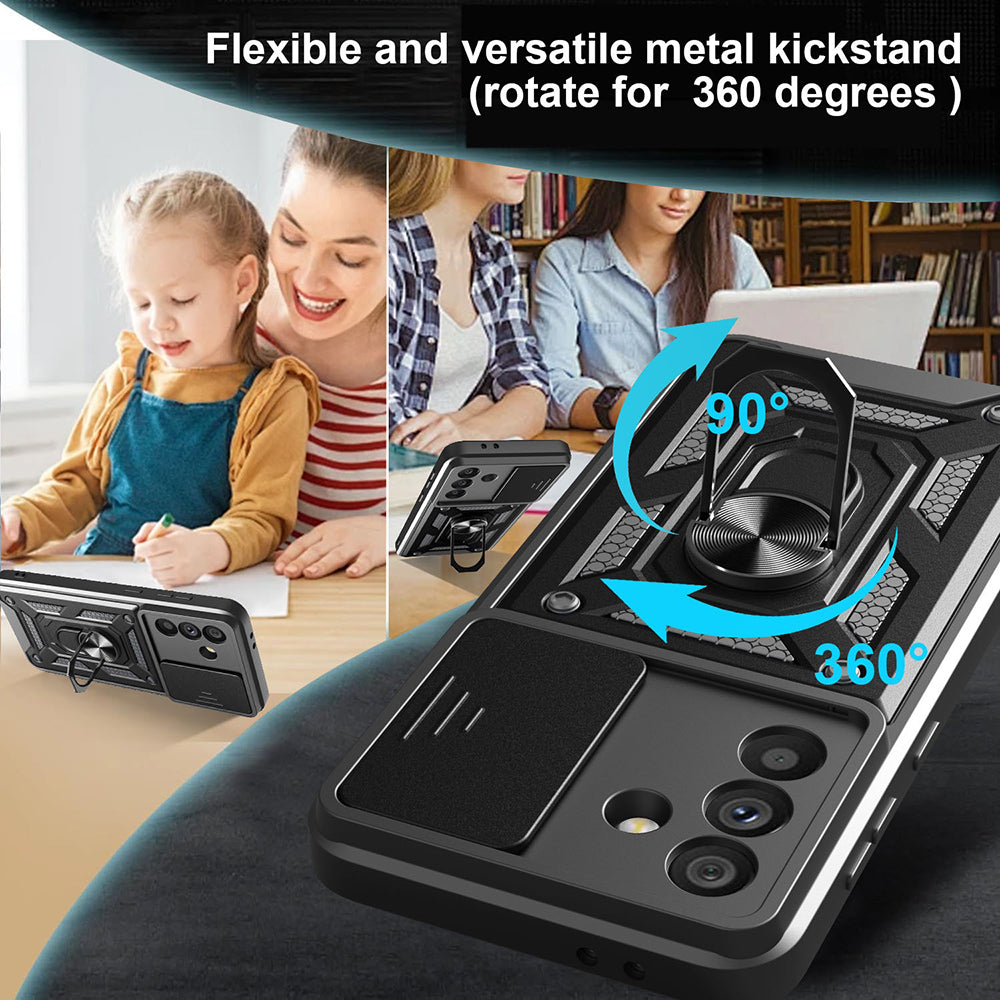Coque pour Samsung Galaxy A26 A266, Techsuit, CamShield, Noire