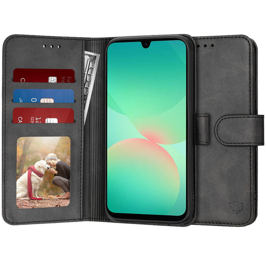 Coque pour Samsung Galaxy A26 A266, Techsuit, Diary Book, Noire
