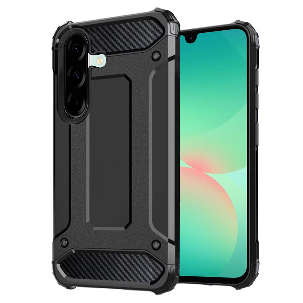 Custodia per Samsung Galaxy A26 A266, Techsuit, Hybrid Armor, Nera