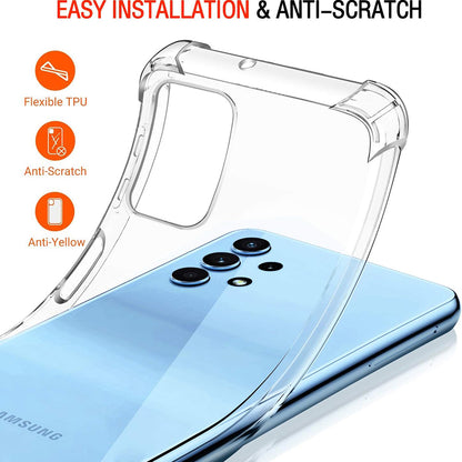 Custodia per Samsung Galaxy A32 A325, Techsuit, Shockproof Clear, Trasparente