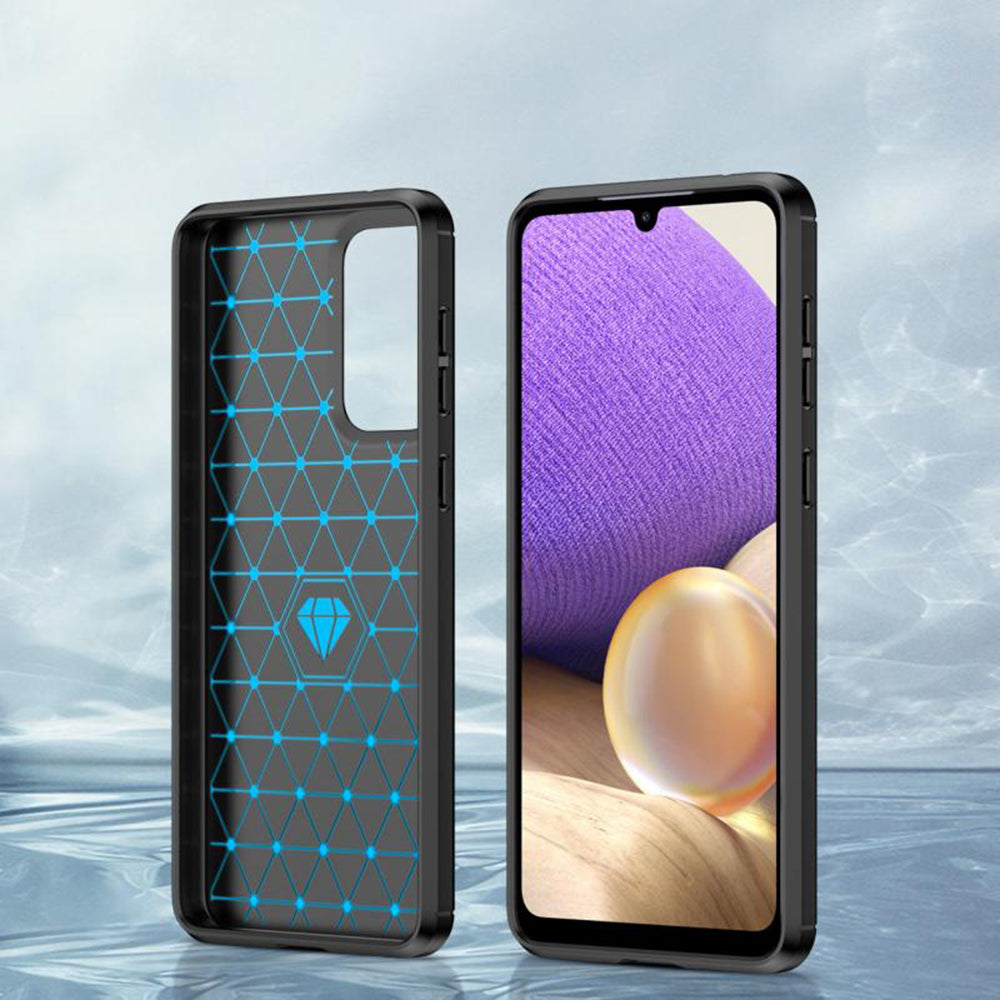 Custodia per Samsung Galaxy A33 5G A336, Techsuit, Carbonio, Nera