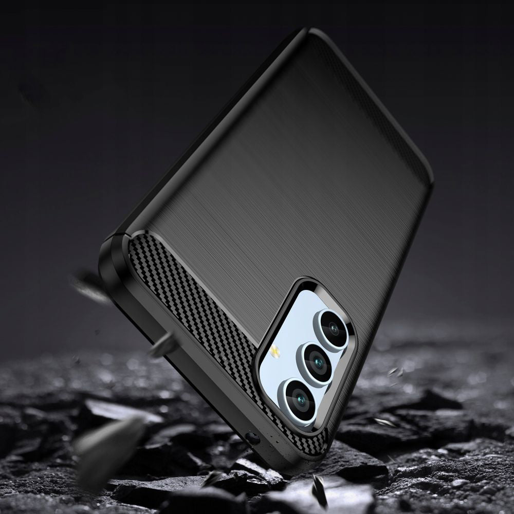 Hülle für Samsung Galaxy A34 A346, Techsuit, Carbon, Schwarz