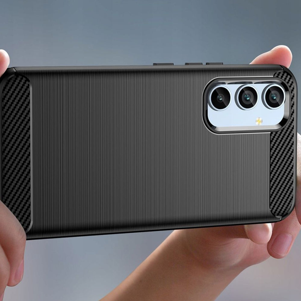 Hülle für Samsung Galaxy A34 A346, Techsuit, Carbon, Schwarz