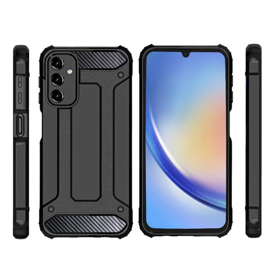 Hülle für Samsung Galaxy A34 A346, Techsuit, Hybrid Armor, Schwarz