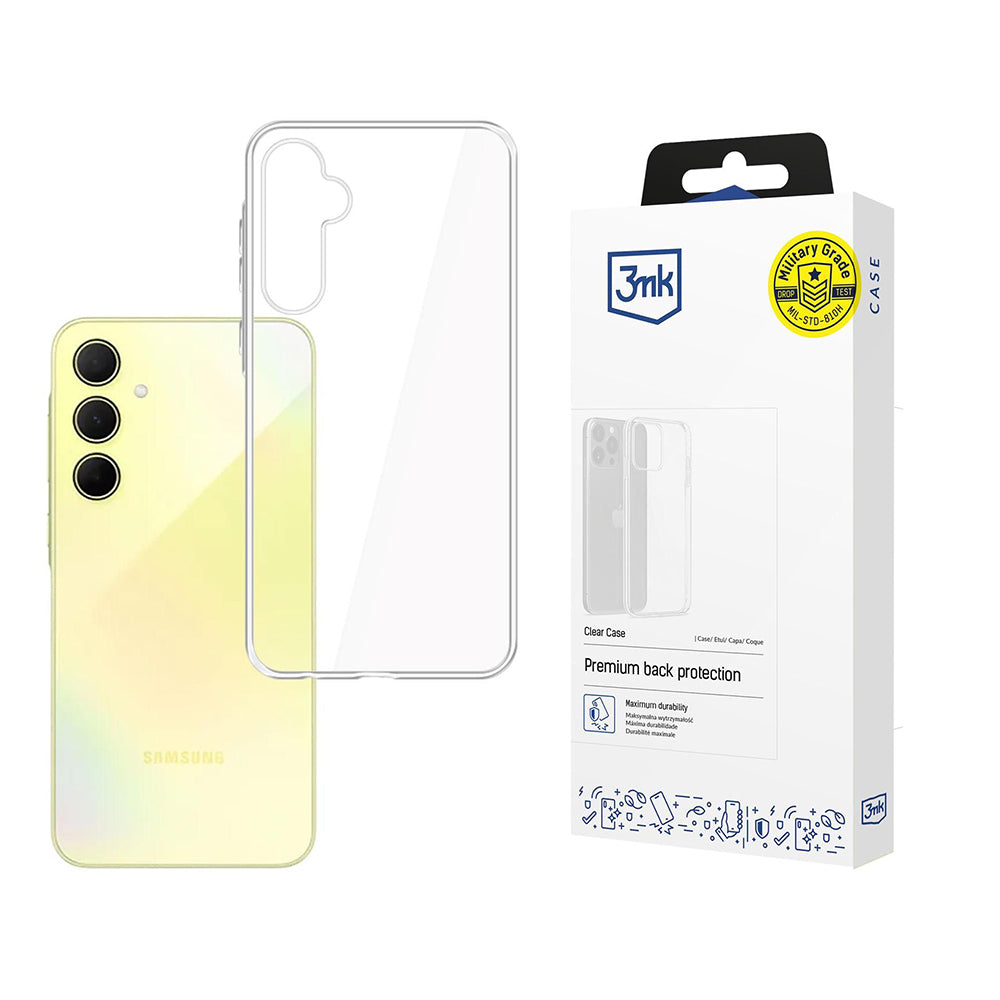 Custodia per Samsung Galaxy A35 5G A356, 3MK, Clear, Trasparente