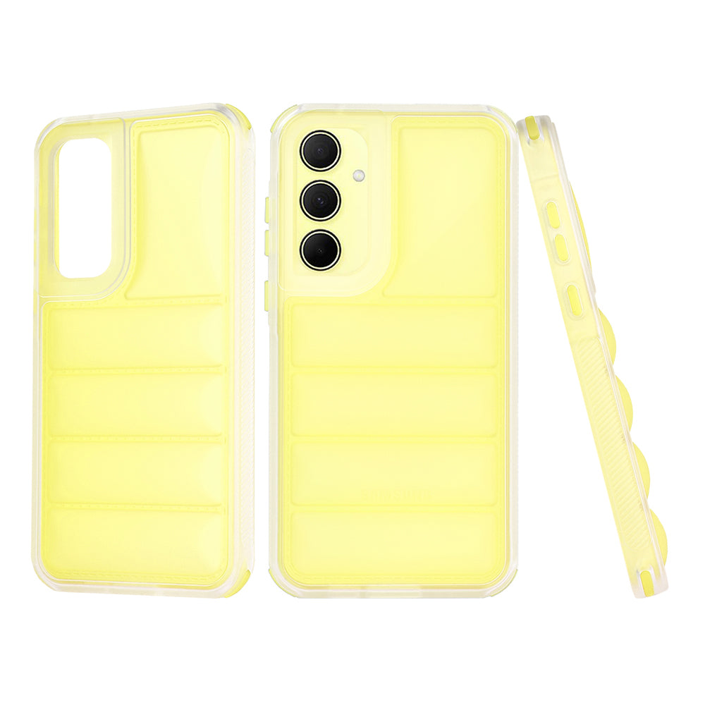 Custodia per Samsung Galaxy A35 5G A356, Techsuit, Wave Shield, Gialla