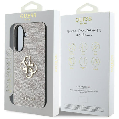 Étui pour Samsung Galaxy A36 A366, Guess, 4G Big Logo, Rose