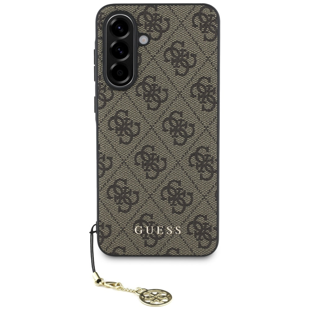 Custodia per Samsung Galaxy A36 A366, Guess, 4G Charm, Marrone
