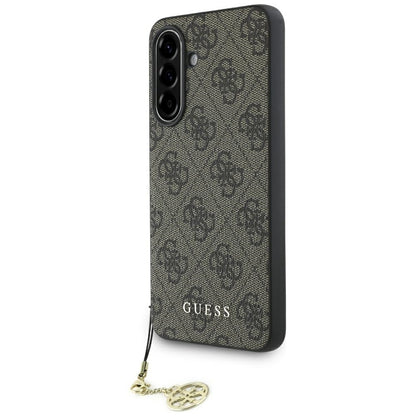 Custodia per Samsung Galaxy A36 A366, Guess, 4G Charm, Marrone