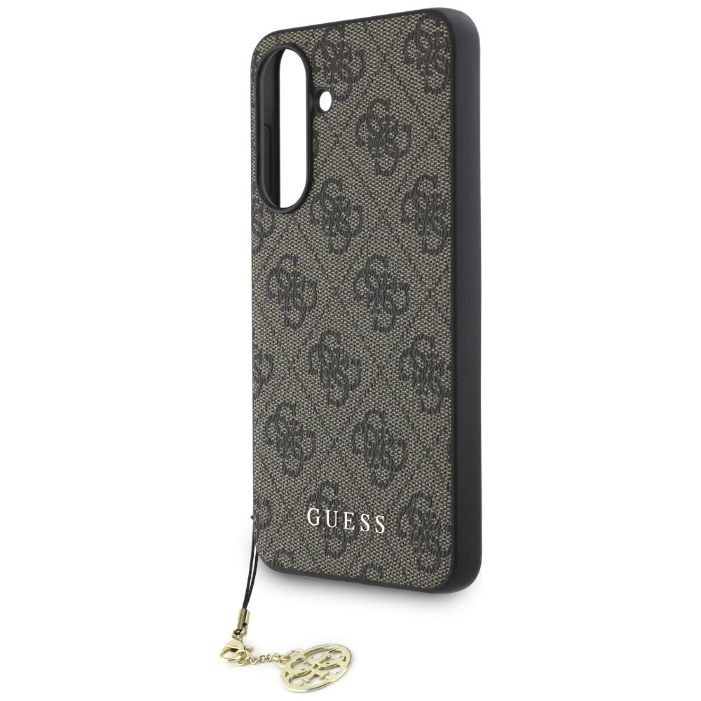 Custodia per Samsung Galaxy A36 A366, Guess, 4G Charm, Marrone